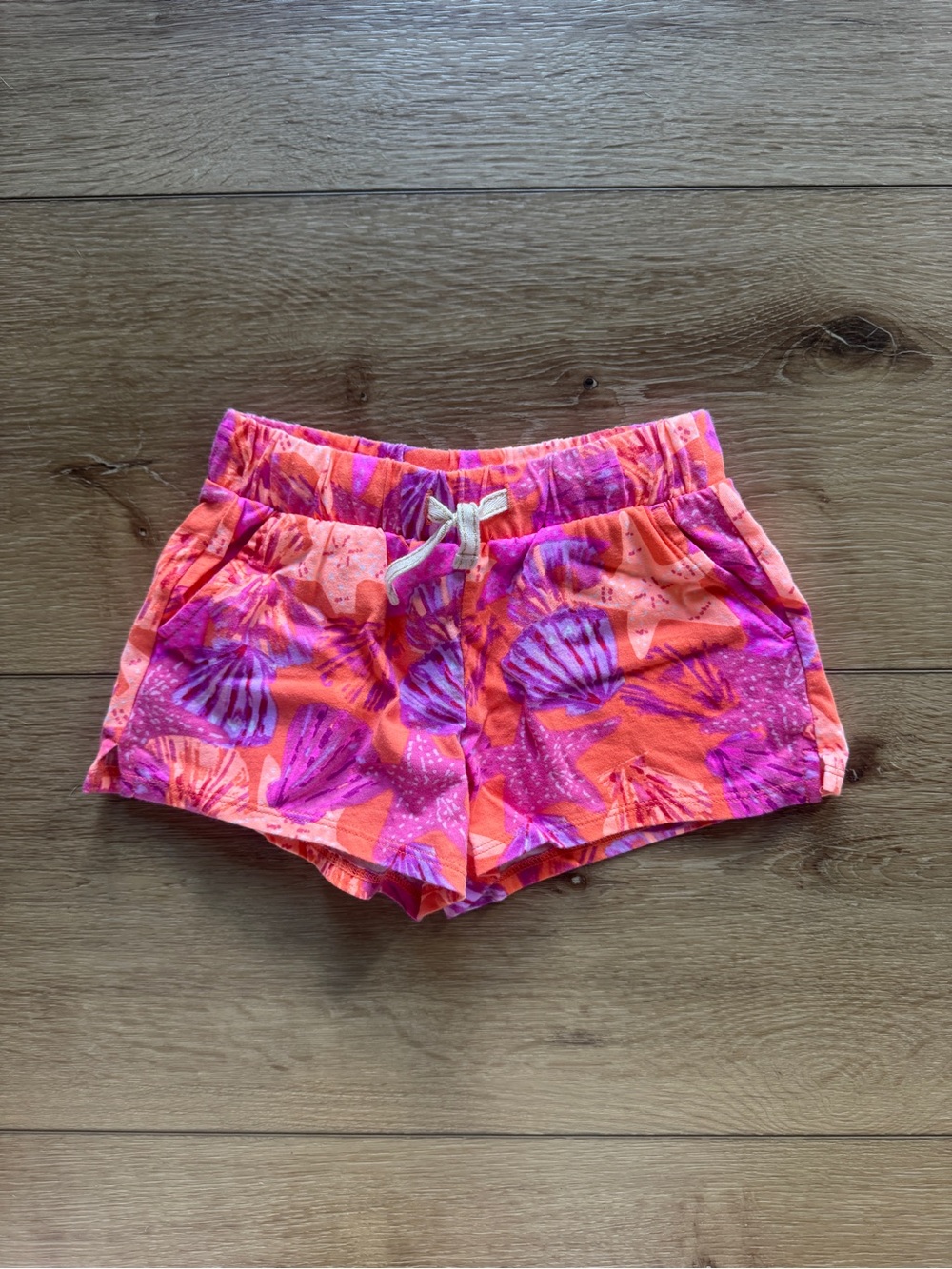 Crewcuts Bright Pink & Orange Shell-Print Shorts